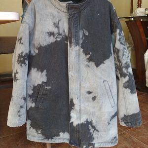 Shia Long Line Denim Jacket - Black